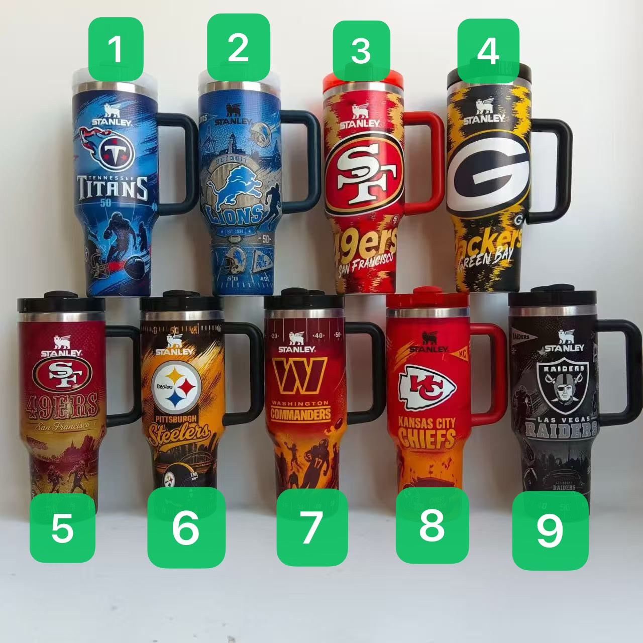 NFL Football Team Collab 40oz Stainless Steel Tumbler