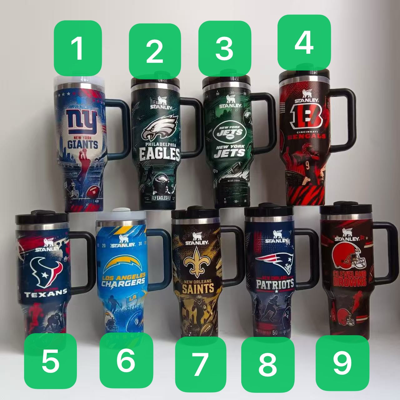 NFL Football Team Collab 40oz Stainless Steel Tumbler